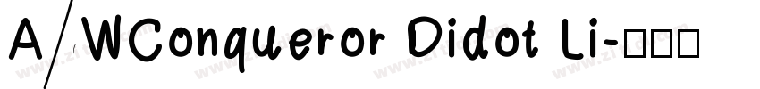 AWConqueror Didot Li字体转换